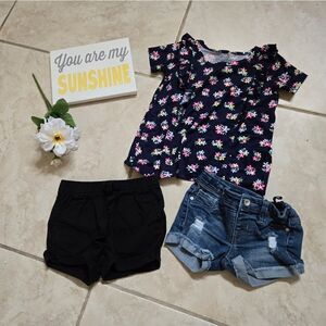Freestlye ruffled, floral 3-piece summer outfit